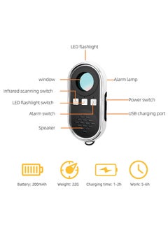 SYOSI Hidden Camera Detectors with Alarm Mini Camera Detector Spy Camera Finder Spy Camera Detector Hidden Camera Finder for Home Office Hotel Bathroom Gifts for Woman Men  - Image 4