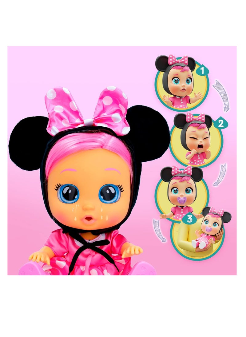 CRY BABIES - Dressy Minnie | Interactive Doll that Cries real Tears with Hair to Style, Clothes to Wear and Accessories to Play - Toy and Gift for Boys and Girls - Image 1