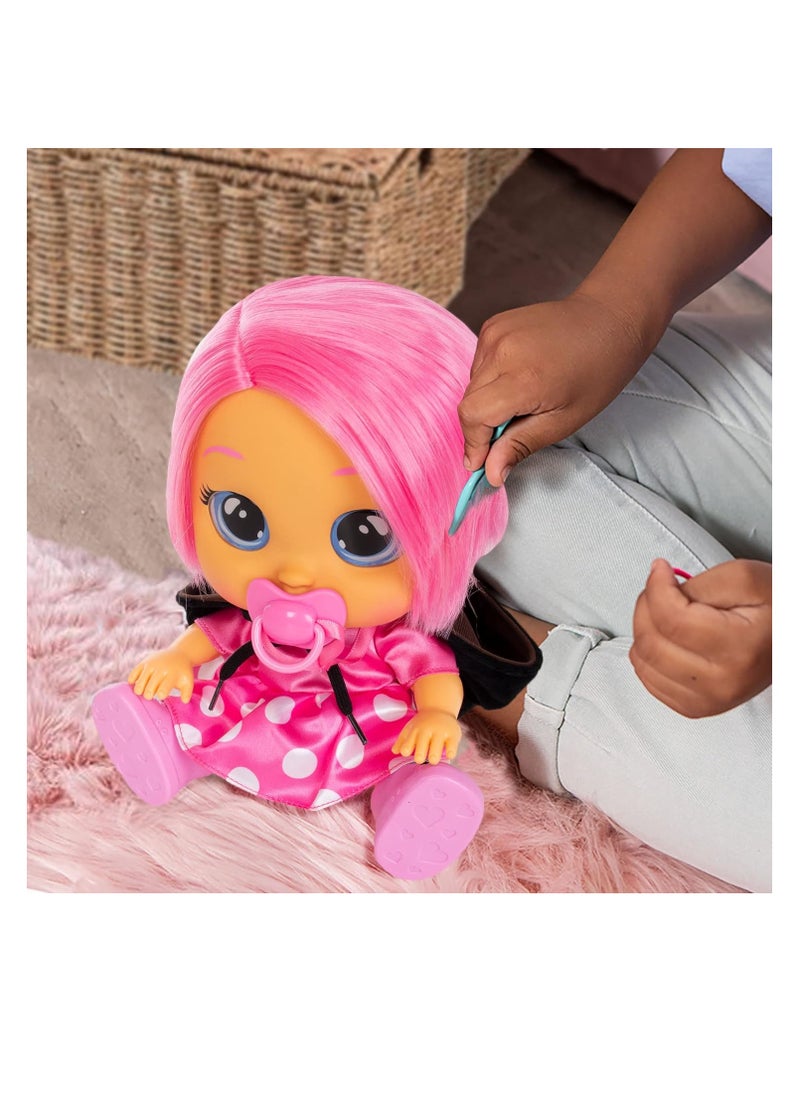 CRY BABIES - Dressy Minnie | Interactive Doll that Cries real Tears with Hair to Style, Clothes to Wear and Accessories to Play - Toy and Gift for Boys and Girls - Image 1