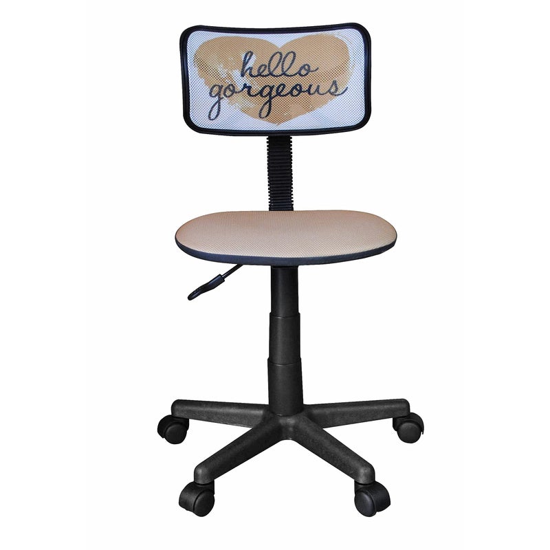 Urban Lifestyle Printed Swivel Mesh Chair Hello Gorgeous 23D x 12W x 35H in