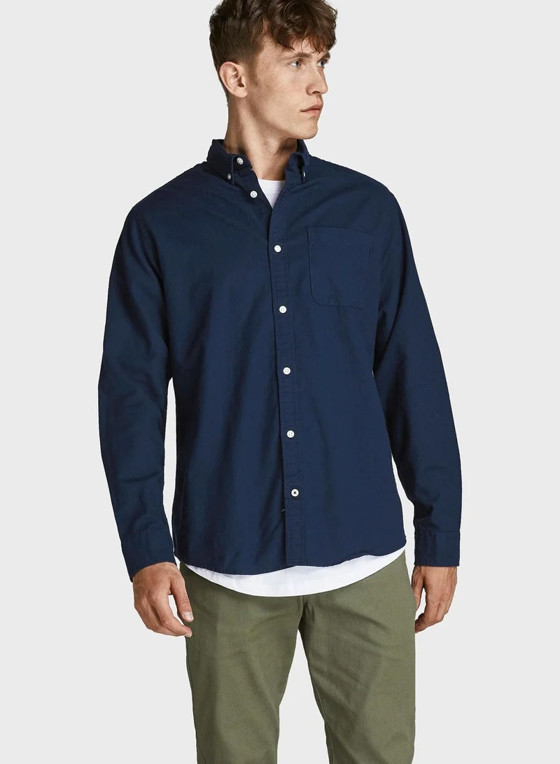 JACK & JONES Solid Regular Fit Shirt