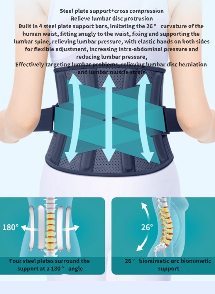 Generic Waist Belt, Lumbar Intervertebral Disc, Lumbar Intervertebral Disc Protrusion, Lumbar Muscle Strain Injury, Four Seasons Medical Waist, Lumbar Support Pain, Male and Female Special, XL Size - Image 4
