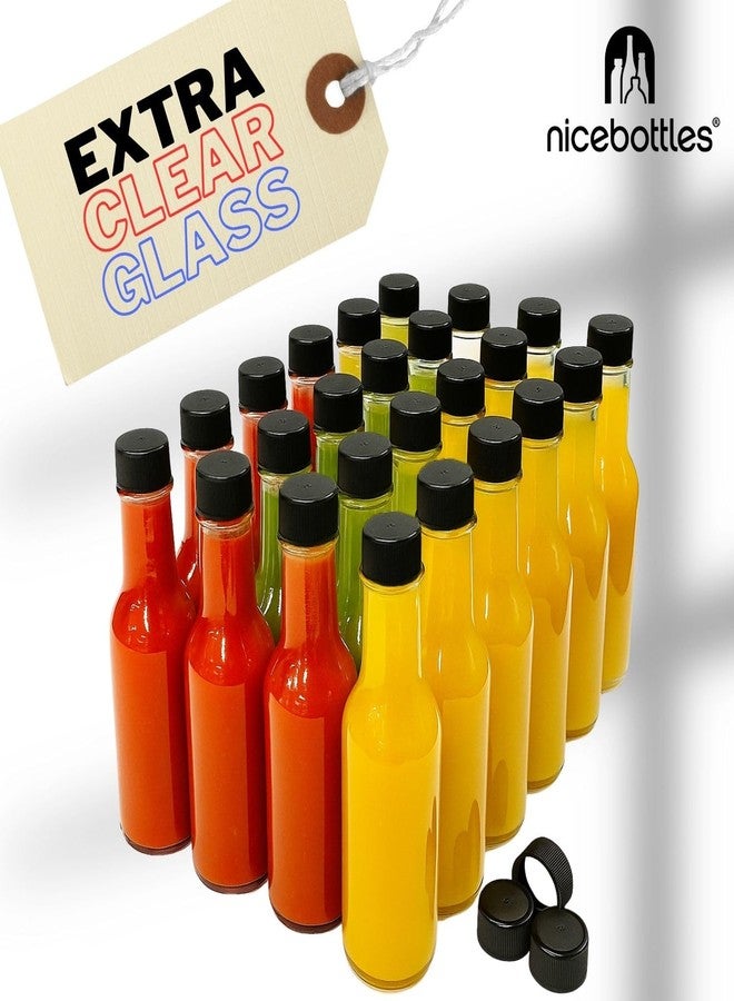 nicebottles Hot Sauce Bottles with Shrink Bands, 5 Oz (Black Cap, 12 Pack) - Image 5