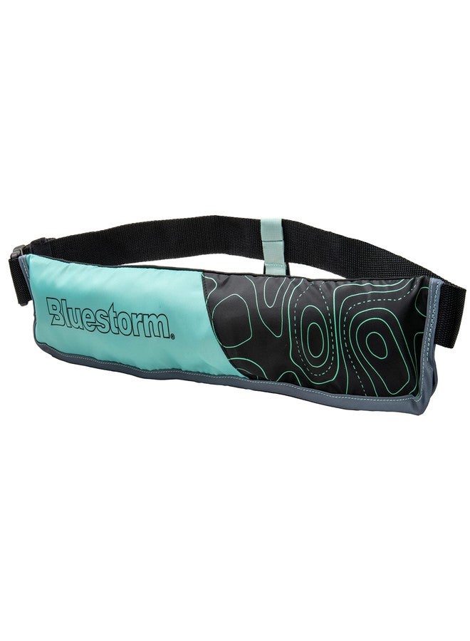 BLUESTORM Cirro 16 Manual Inflatable Belt Pack for Adults | US Coast Guard (USCG) Approved Life Jacket Waist Belt PFD for SUP Paddleboarding, Fishing & Kayaking (Teal) - Image 1