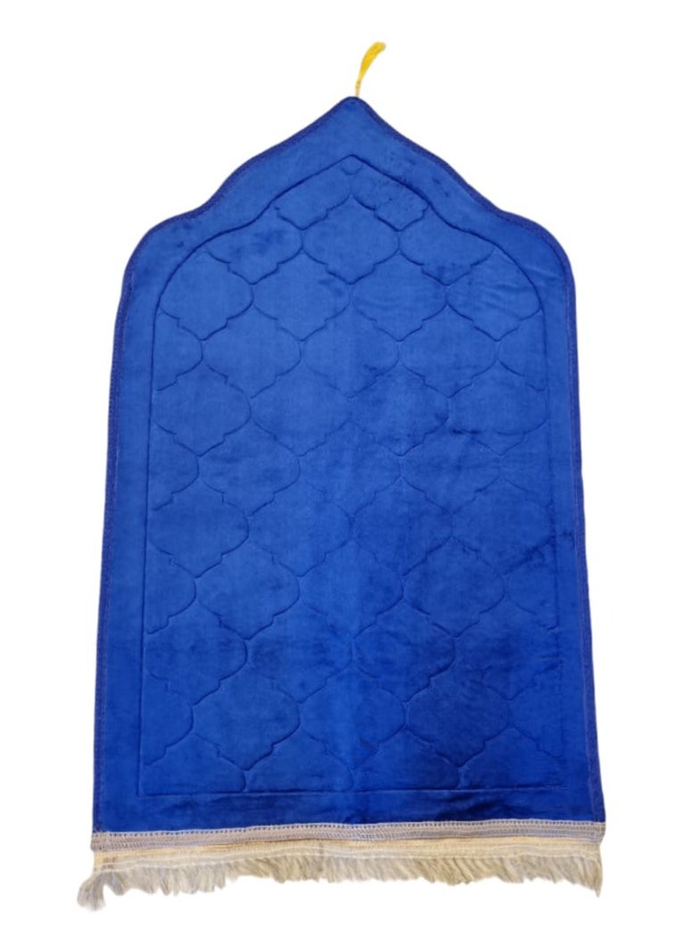 Toko Premium Velvet Prayer Mat | 70*110 cm | Non-Slip Bottom | Thick Padding | Luxurious Velvet Top Surface | Available in Blue, Brown, and Red  - Image 2