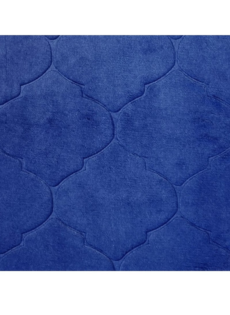 Toko Premium Velvet Prayer Mat | 70*110 cm | Non-Slip Bottom | Thick Padding | Luxurious Velvet Top Surface | Available in Blue, Brown, and Red  - Image 3