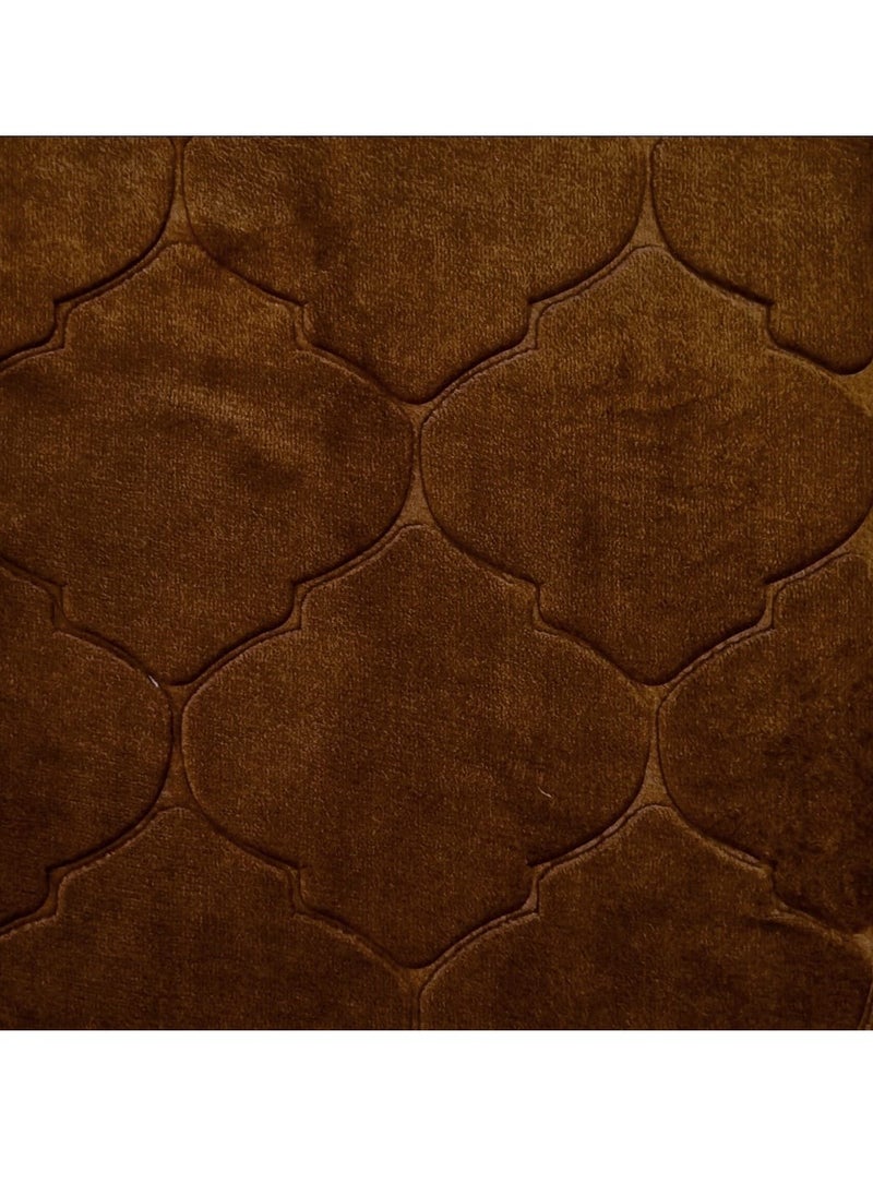 Toko Premium Velvet Prayer Mat | 70*110 cm | Non-Slip Bottom | Thick Padding | Luxurious Velvet Top Surface | Available in Blue, Brown, and Red  - Image 5