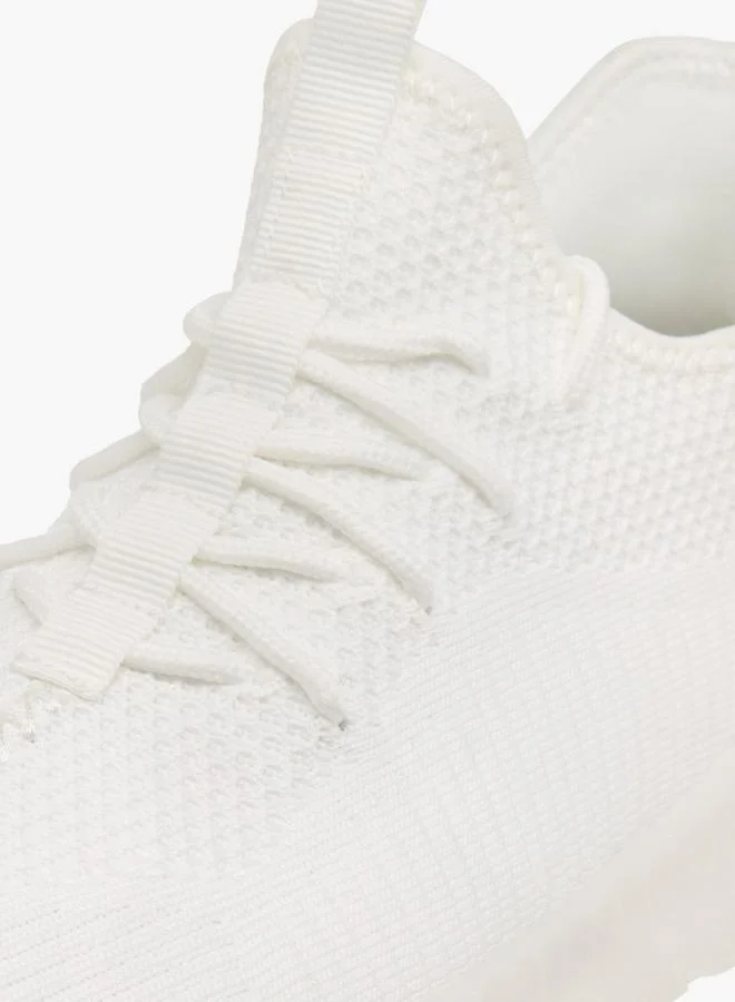 Oaklan by Shoexpress WHITE Women's Textured Sports Shoes with Lace-Up Closure for Women | Best Price UAE