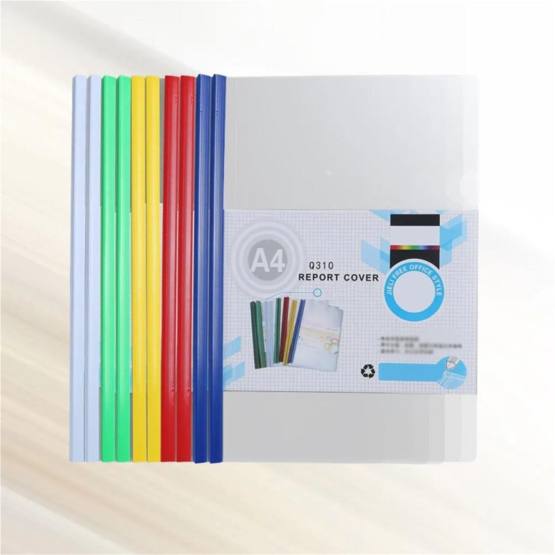 Transparent A4 Sliding Bar Report Covers 20 Pcs Document Folder Organizer - Image 4