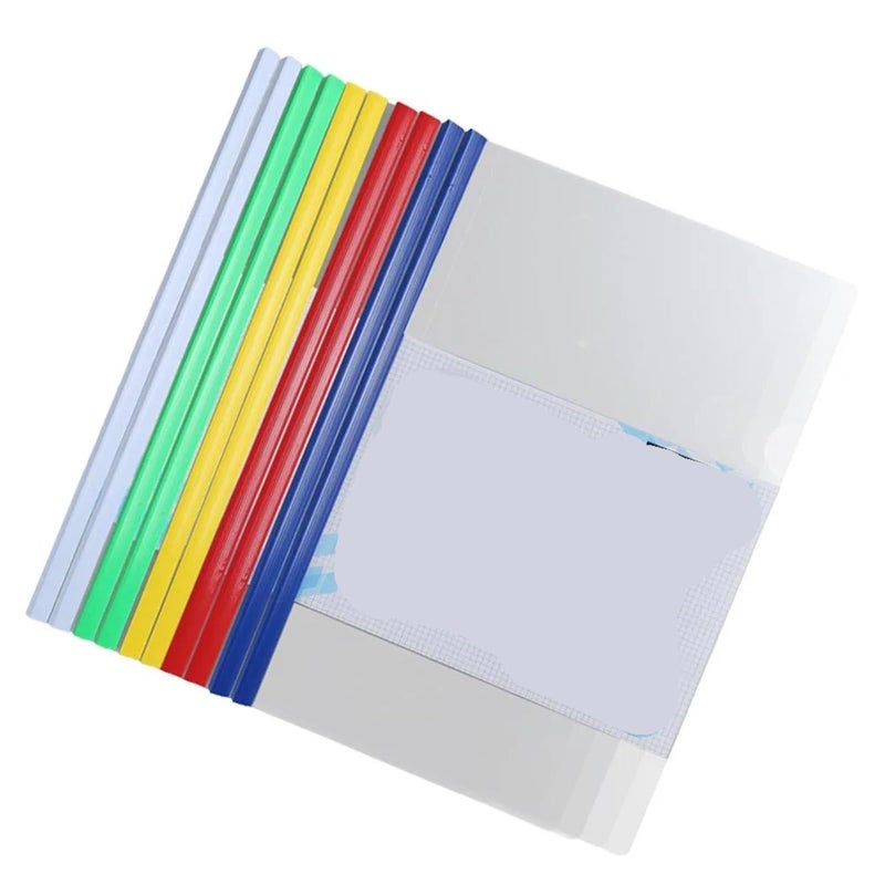 Transparent A4 Sliding Bar Report Covers 20 Pcs Document Folder Organizer - Image 2