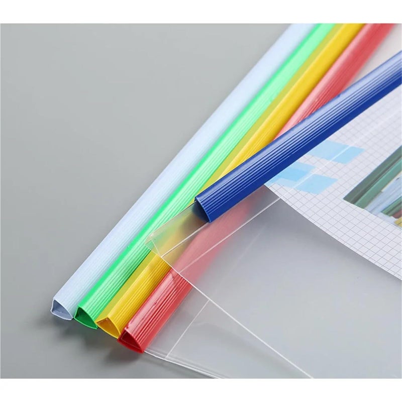 Transparent A4 Sliding Bar Report Covers 20 Pcs Document Folder Organizer - Image 3