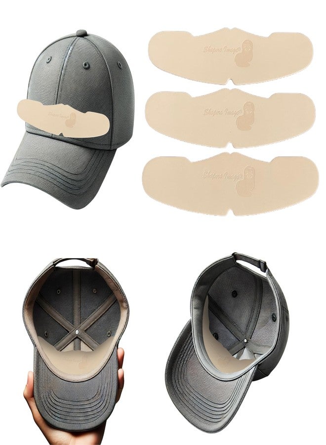 Shapers Image 3 pcs Baseball Crown Shaper Inserts for Low Profile Fitted & Snapback Caps, Washable Reusable Sports Hat Liner Brown One Size - Image 3