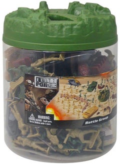 Sunny Days Entertainment Military Battle Group Bucket 100 Assorted Soldiers And Accessories Toy Play Set For Kids Boys And Girls ; Plastic Army Men Figures With Storage Container  - Image 3