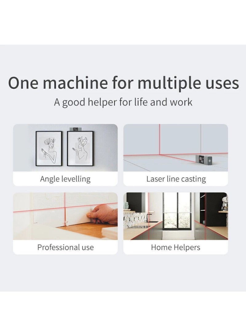 DUKA Dual Laser Protractor Digital Inclinometer Gauge with Rotatable Holder, Angle Measure Ruler with Bi-Directional Marking, Real Time Laser Level Angle Meter with Type-C Charging and Double LED Screen - Image 3