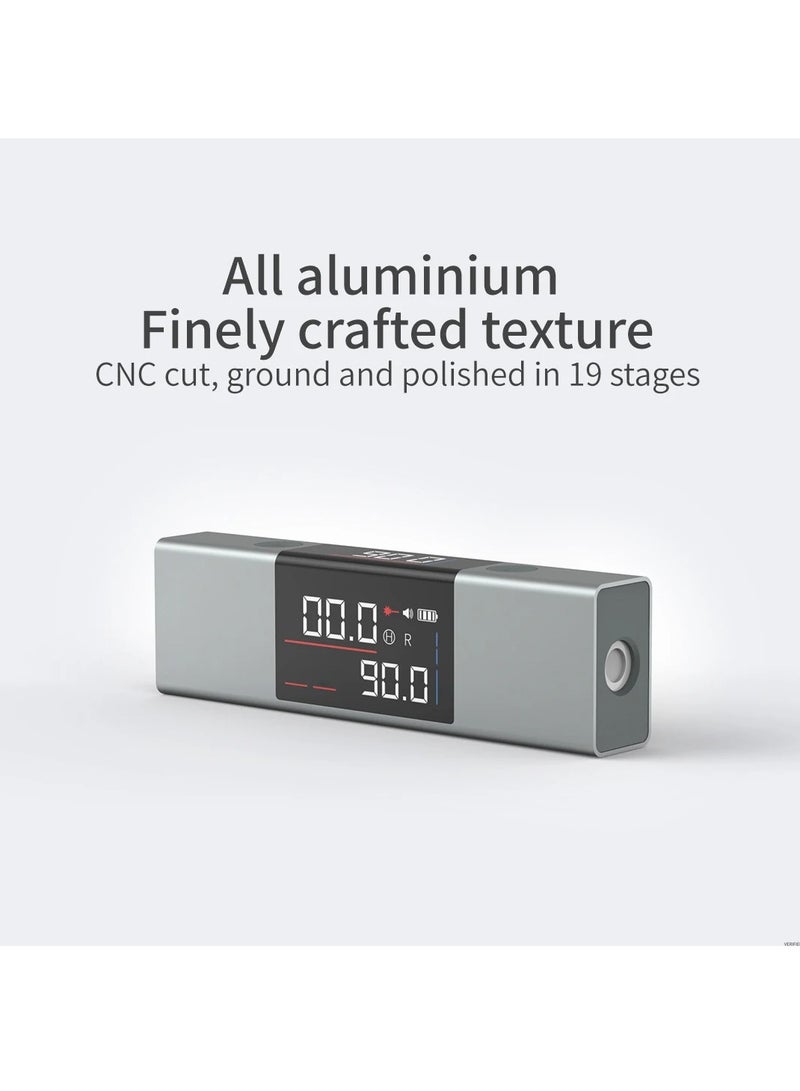 DUKA Dual Laser Protractor Digital Inclinometer Gauge with Rotatable Holder, Angle Measure Ruler with Bi-Directional Marking, Real Time Laser Level Angle Meter with Type-C Charging and Double LED Screen - Image 4