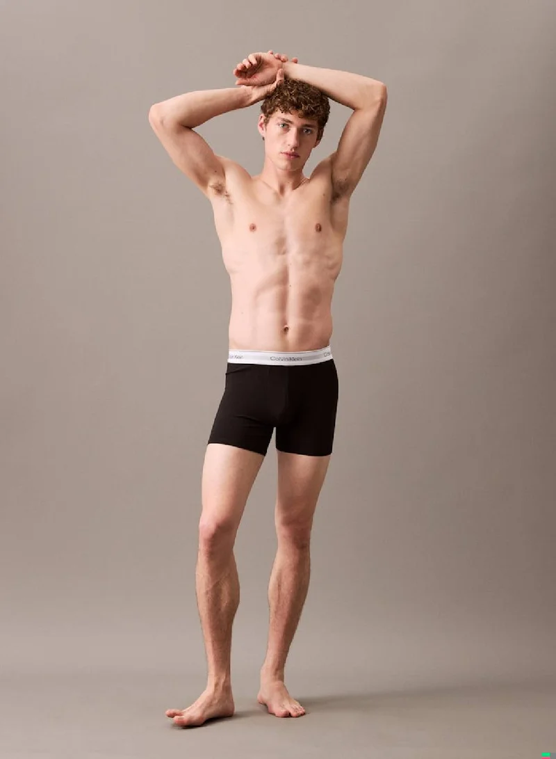 CALVIN KLEIN 3 Pack Boxer Briefs - Icon Cotton Stretch