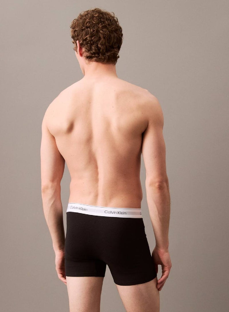 CALVIN KLEIN 3 Pack Boxer Briefs - Icon Cotton Stretch  - Image 4