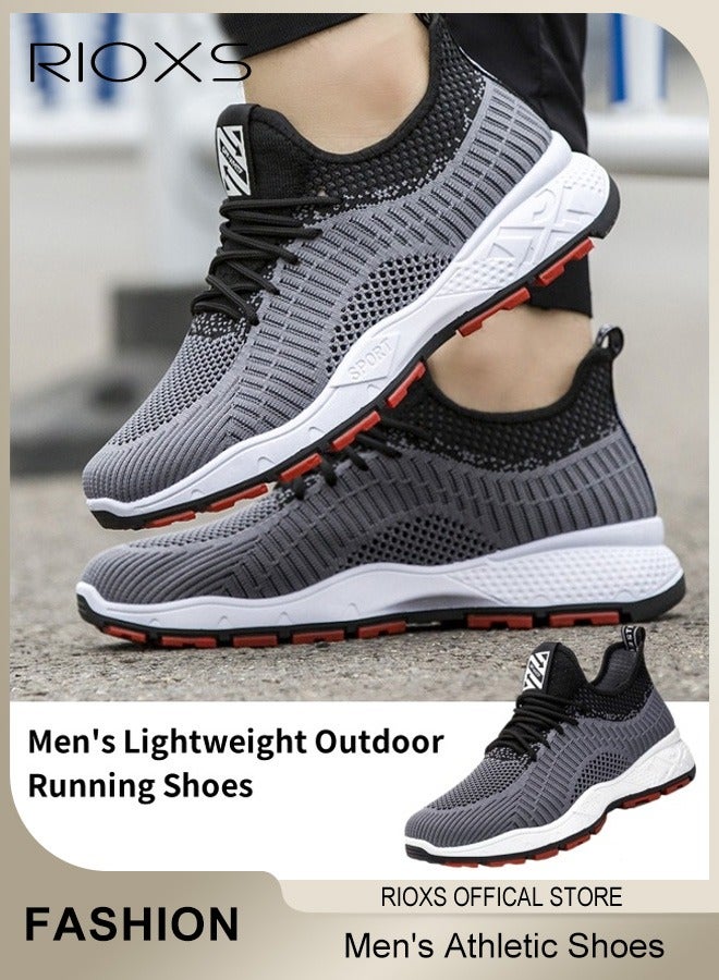 RIOXS Men's Trainer, Lightweight Athletic Casual Shoes, Fashion Sport Shoe, Comfy Breathable Sneakers For Hiking Running Workout Walking, Mens Basketball Runner Shoes, Gym Footwear For Men, Mens Athlesiure Trainers  - Image 1