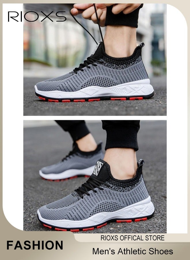 RIOXS Men's Trainer, Lightweight Athletic Casual Shoes, Fashion Sport Shoe, Comfy Breathable Sneakers For Hiking Running Workout Walking, Mens Basketball Runner Shoes, Gym Footwear For Men, Mens Athlesiure Trainers  - Image 4