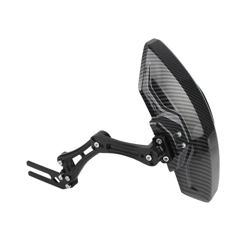 ABCERRSI Motorcycle Wheel Rear Mudguard,Fender Rear Cover Compatible with Universal Motorbikes Scooter Extender Accessories-Black - Image 1