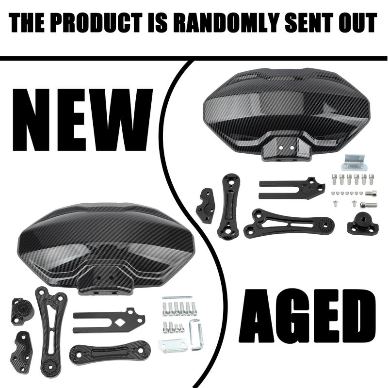 ABCERRSI Motorcycle Wheel Rear Mudguard,Fender Rear Cover Compatible with Universal Motorbikes Scooter Extender Accessories-Black - Image 3