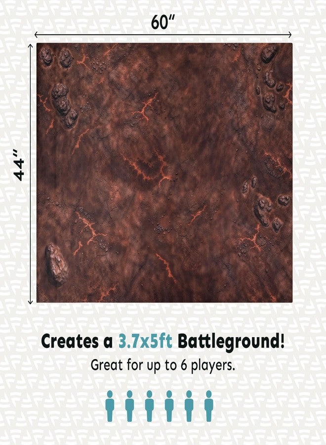 Feltectors Warzone Battle Mat 44 x 60 in Ruined Urban Zone & Volcanic Wasteland Terrain for Warhammer 40K, Kill Team, Tabletop Wargames Durable, Flat-Laying, Portable (Volcanic Wasteland) - Image 5