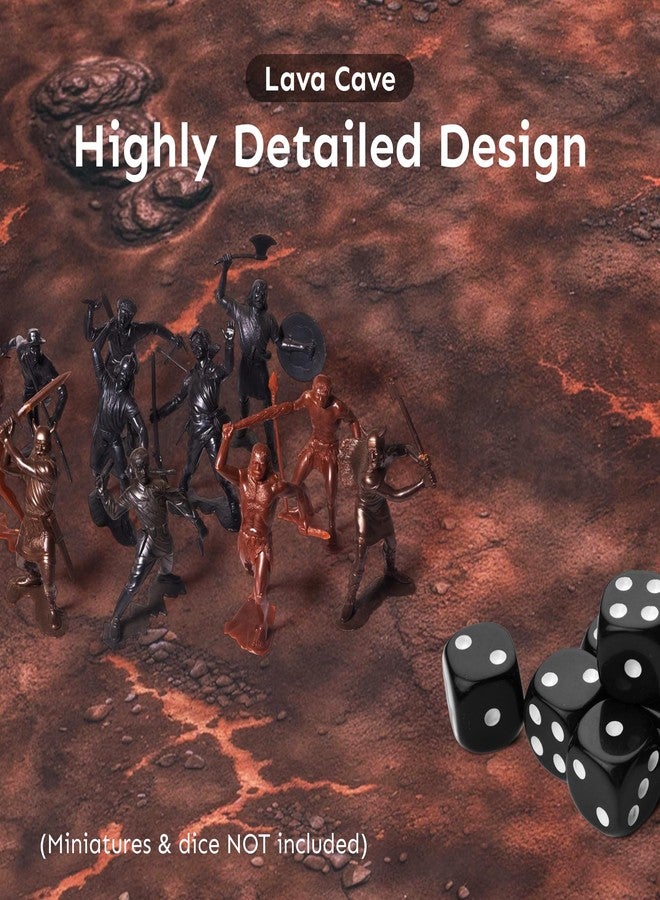 Feltectors Warzone Battle Mat 44 x 60 in Ruined Urban Zone & Volcanic Wasteland Terrain for Warhammer 40K, Kill Team, Tabletop Wargames Durable, Flat-Laying, Portable (Volcanic Wasteland) - Image 4
