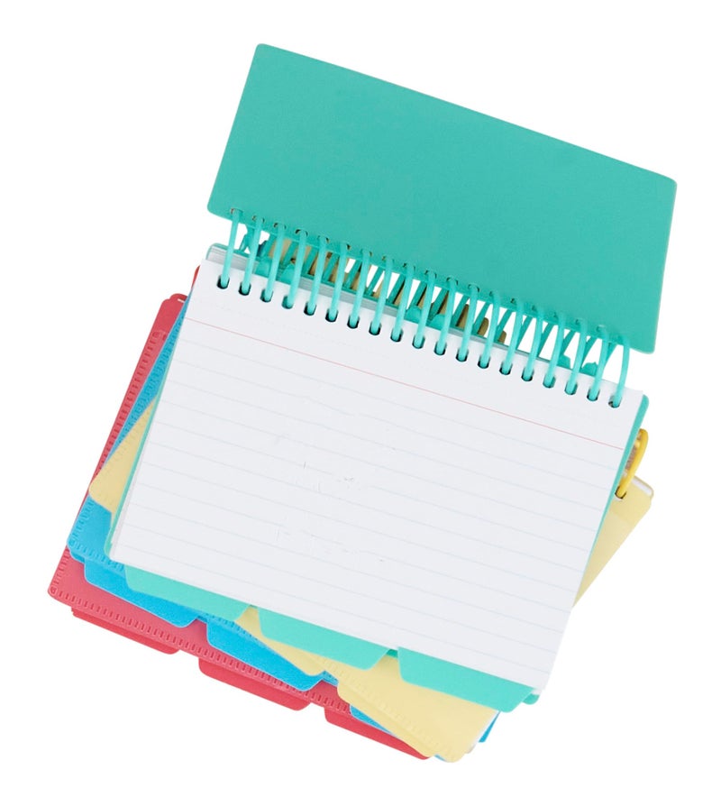 C-Line Spiral Bound Index Card Notebook with Tabs, Includes 60 Ruled 3 x 5 Inch Index Cards, 1 Notebook, Color May Vary (48750) - Image 3