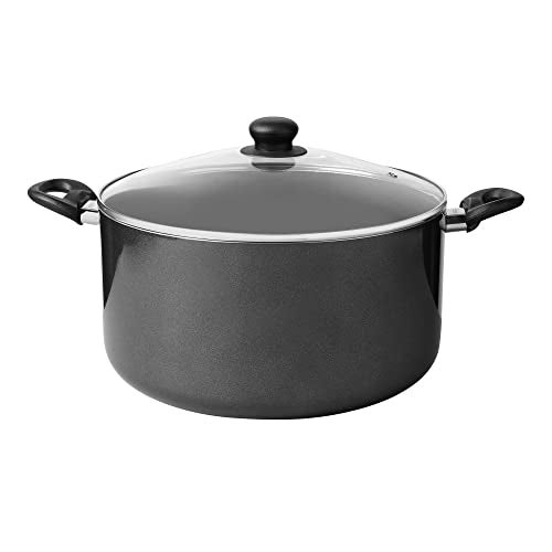 Fackelmann Quartz Nonstick Biryani Pot, Handi Casserole W Glass Lid 30Cm | Greblon German Technology | Non-Toxic Pfoa & Bpa-Free | Induction Base- All Stoves | Anti-Scratch, Cool Handle |Black,10 L - Image 1