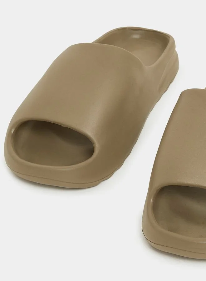 Styli Solid Platform Sole Chunky Slides