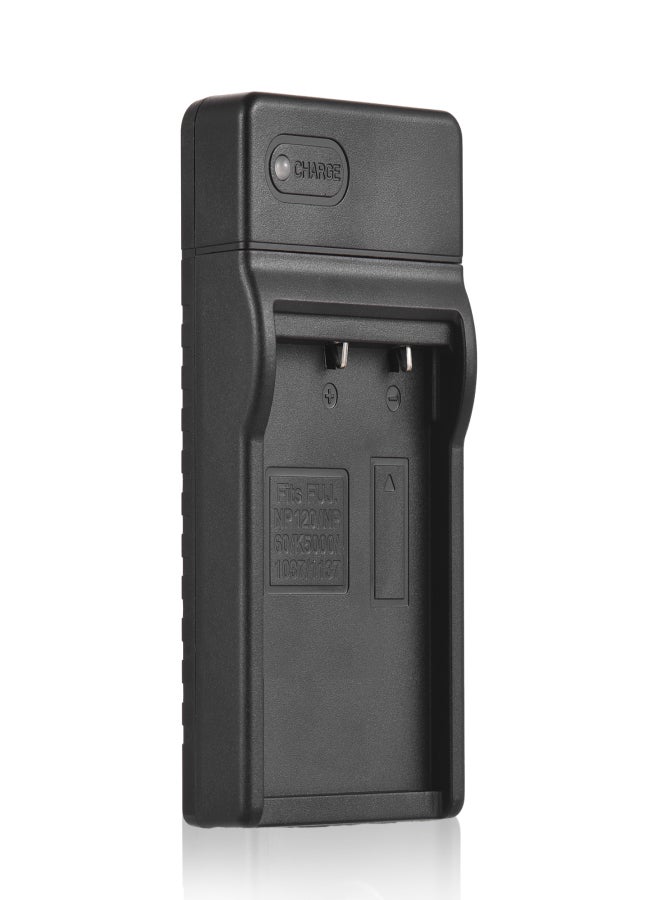 شاحن بطاريات NP-120 مزود بمؤشر LED ومنفذ من النوع C وكابل USB، متوافق مع بطاريات كاميرات الفيديو الرقمية ORDRO HDR-AC3/ HDR-AC5/ HDR-AZ50/ HDR-V12/ HDR-V7 بالإضافة إلى - Image 1
