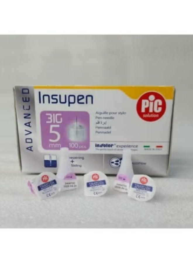 Pic Solution pic Advance Insulin Pen Tip, 5mm, 100 pieces - Image 3