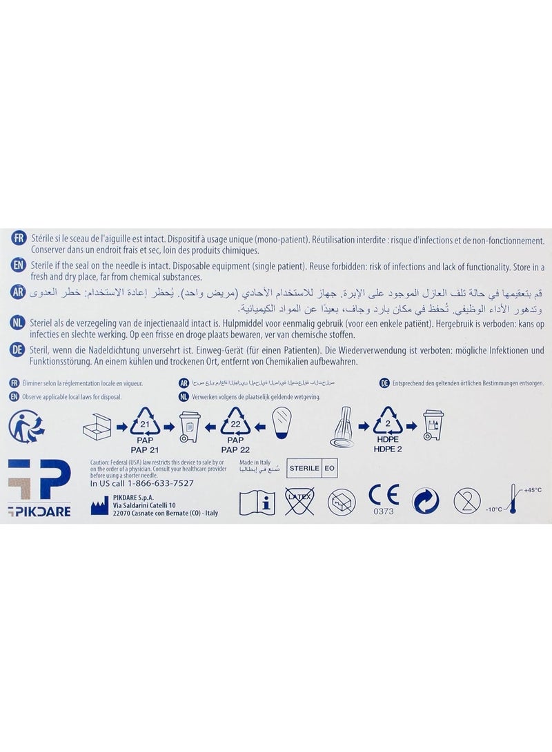 Pic Solution pic Advance Insulin Pen Tip, 5mm, 100 pieces - Image 2