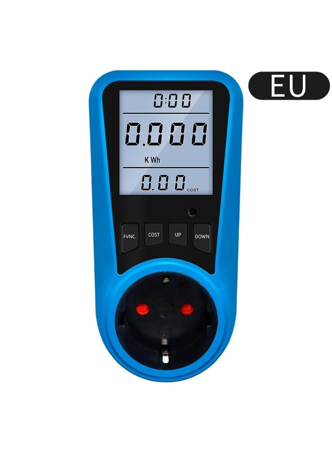 Socket Digital Current Meter Voltmeter AC Power Meter Time Watt Energy Tester US UK AU FR BR IT EU Plug Backlight Wattmeter