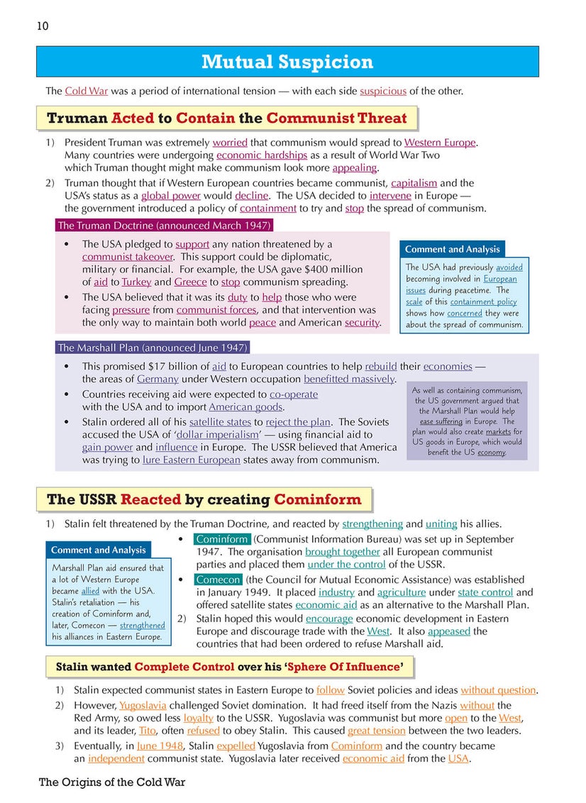 null - GCSE History AQA Topic Revision Guide - Conflict and Tension Between East and West, 1945-1972 - Image 1