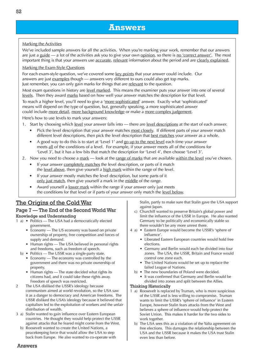 null - GCSE History AQA Topic Revision Guide - Conflict and Tension Between East and West, 1945-1972 - Image 1