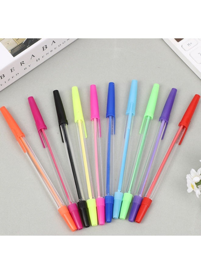 10 أقلام حبر جاف مزدوجة الرأس، رأس سميك 1.0 مم، لوازم مدرسية ولوازم سجلات القصاصات، كتابة سلسة، مقبض مريح، ألوان متنوعة، جسم شفاف - view 2