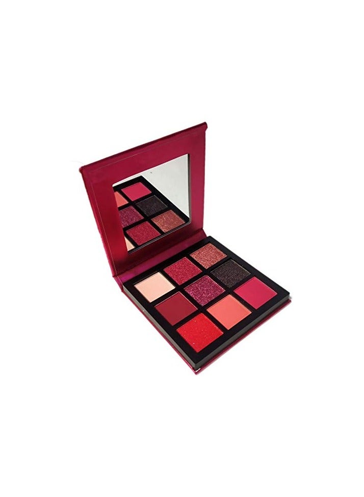 Huitich 9 Shades of Eye Shadow Palette with Mirror Red - Image 5