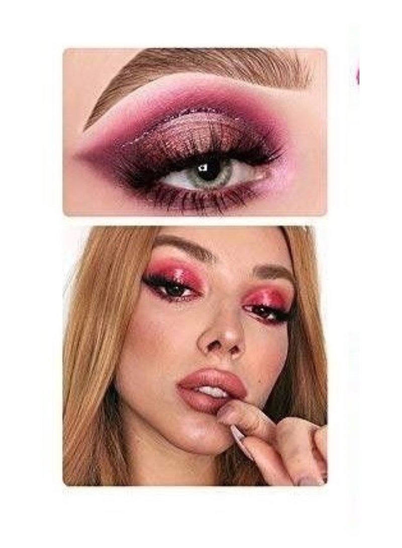 Huitich 9 Shades of Eye Shadow Palette with Mirror Red - Image 3