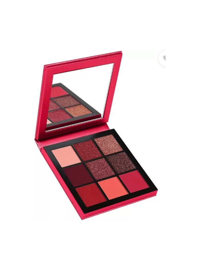 Huitich 9 Shades of Eye Shadow Palette with Mirror Red - Image 1