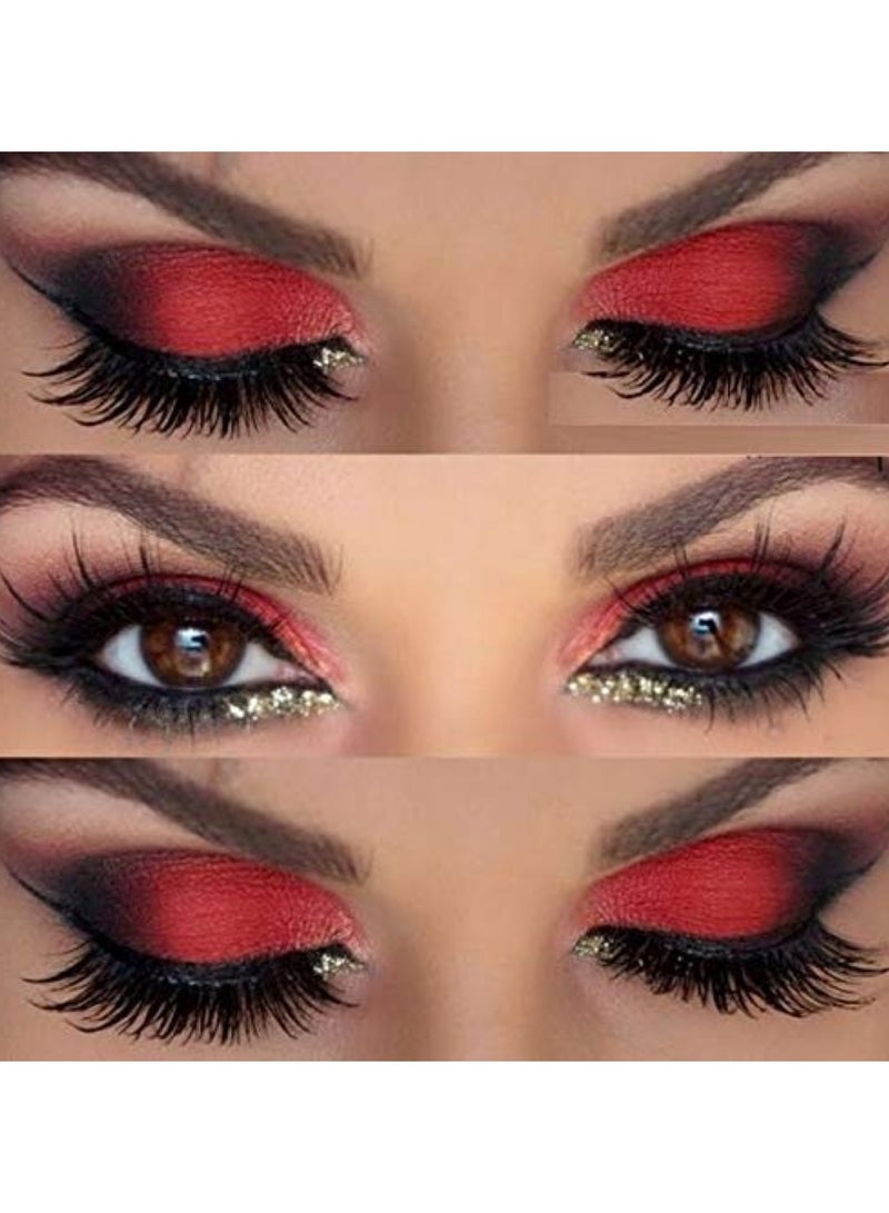 Huitich 9 Shades of Eye Shadow Palette with Mirror Red - Image 4