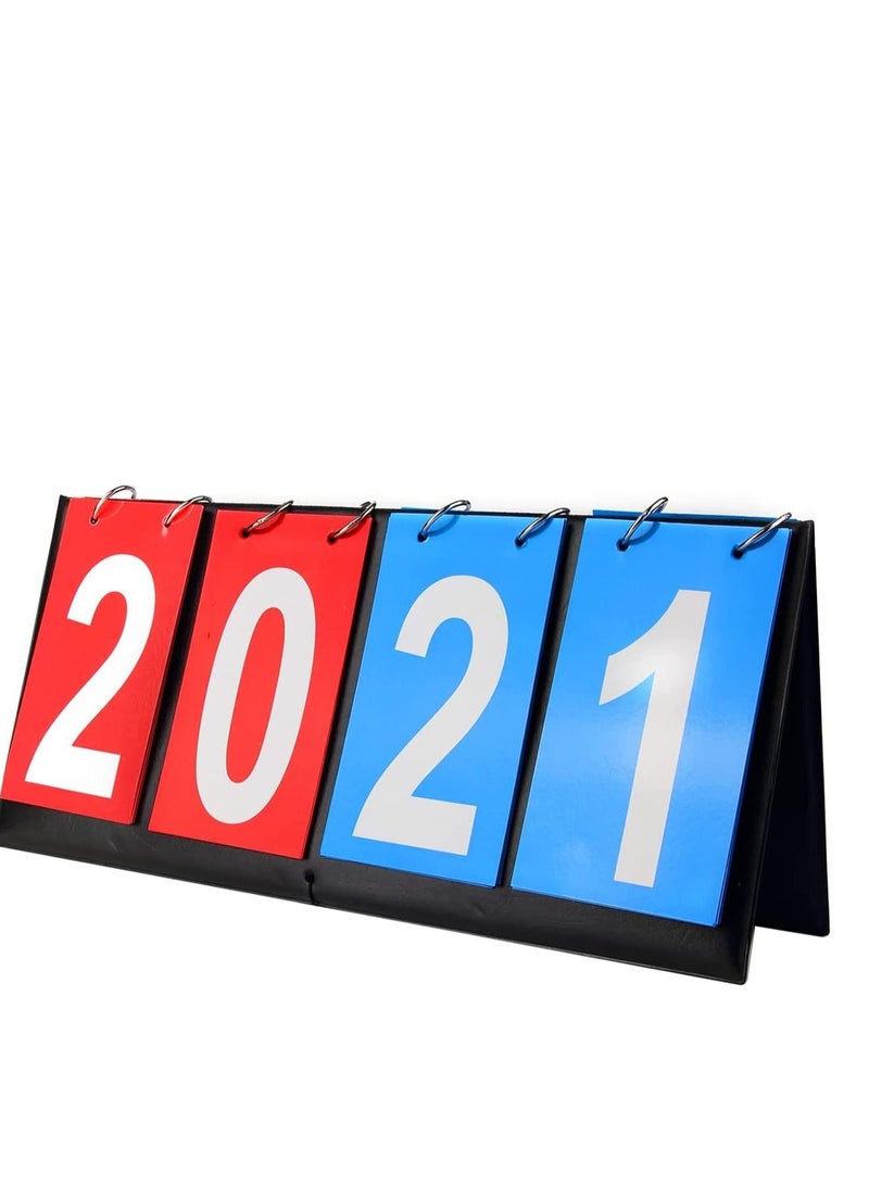 Y&D Scoreboard 4Digital Portable Table Top Flipper, Volleyball Basketball Tennis Sports Score Flip - Image 1
