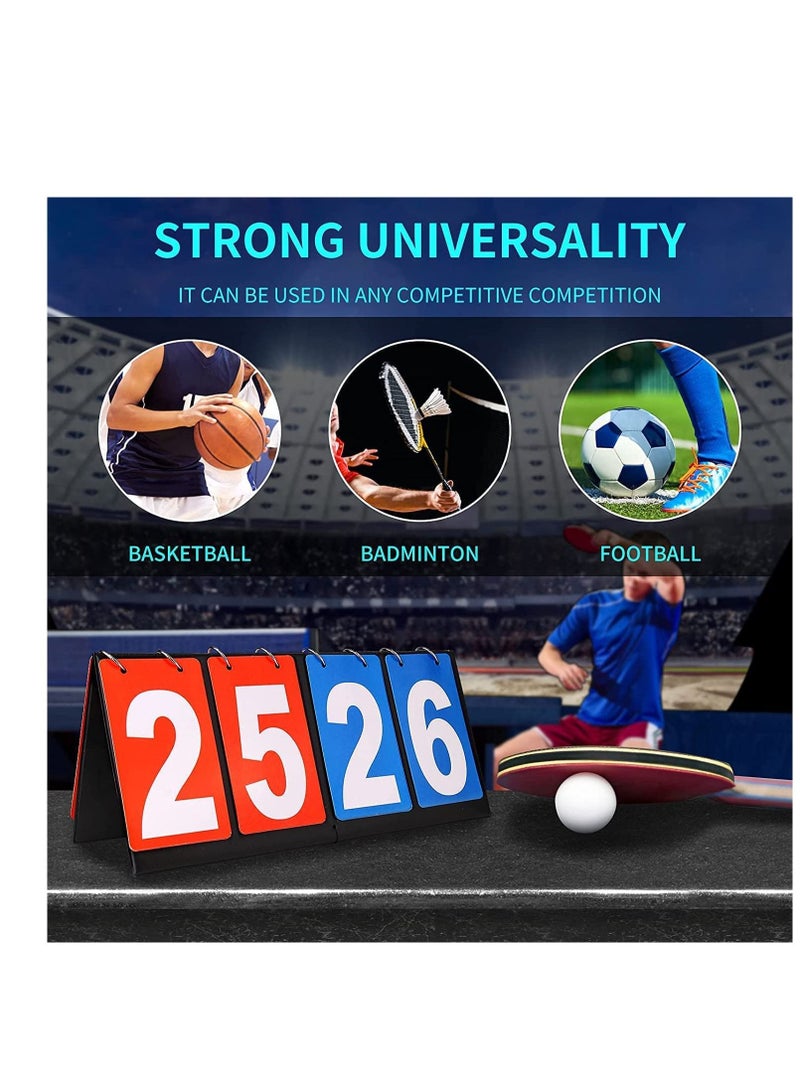 Y&D Scoreboard 4Digital Portable Table Top Flipper, Volleyball Basketball Tennis Sports Score Flip - Image 2