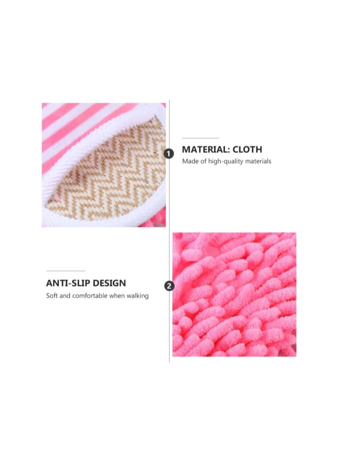 1 Pair Men and Women House Dusting Slippers Floor Dust Dirt Cleaning Slipper Slipper Microfiber Floor Cleaning Washable Detachable Mop Slippers Household Slippers - Image 2