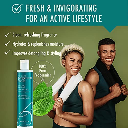 Brocato Peppermint Scrub Purifying Shampoo, Deep Cleansing, 10 Oz. | Fresh, Invigorating, & Lightweight with Pure Peppermint Oil | Ideal for Oily to Normal Hair Types | Sulfate & Paraben Free - Image 3