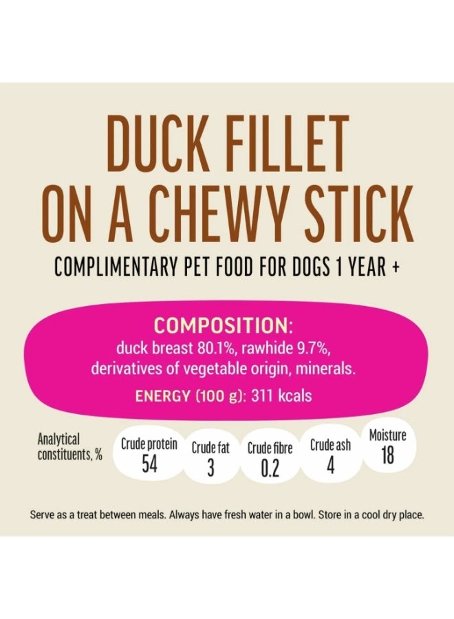 Dog Fest Duck Fillet On Chewy Stick For Adult Dogs - 90g (3.17oz)[Weight - 90g] - Image 4