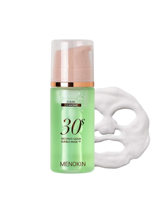 MENOKIN 30 Seconds Quick Bubble Mask(Clear) Cicaexosome Korean Facial Mask Soothing Glass Skin3.21 Fl.Oz - Image 1