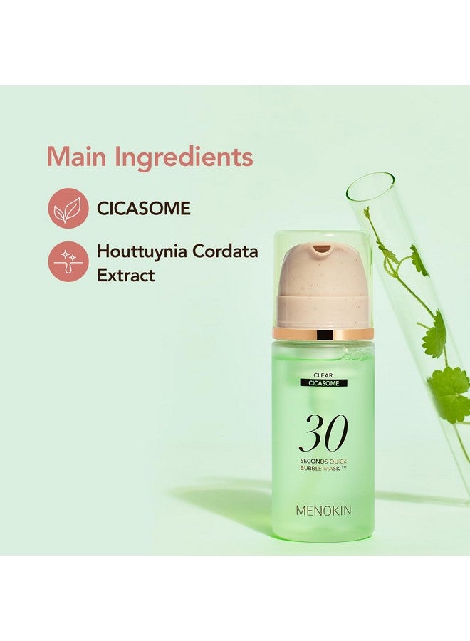 MENOKIN 30 Seconds Quick Bubble Mask(Clear) Cicaexosome Korean Facial Mask Soothing Glass Skin3.21 Fl.Oz - Image 4