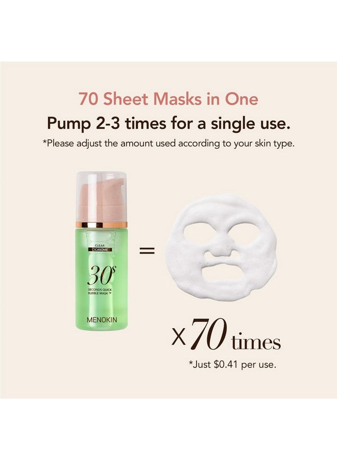 MENOKIN 30 Seconds Quick Bubble Mask(Clear) Cicaexosome Korean Facial Mask Soothing Glass Skin3.21 Fl.Oz - Image 5