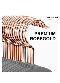 Red Dot Gift 50-Pack Grey Non-Slip Velvet Hangers 42cm/16.8In With 360 Degree Rotatable Hook, Durable and Slim for Coat,Pant  - Image 5